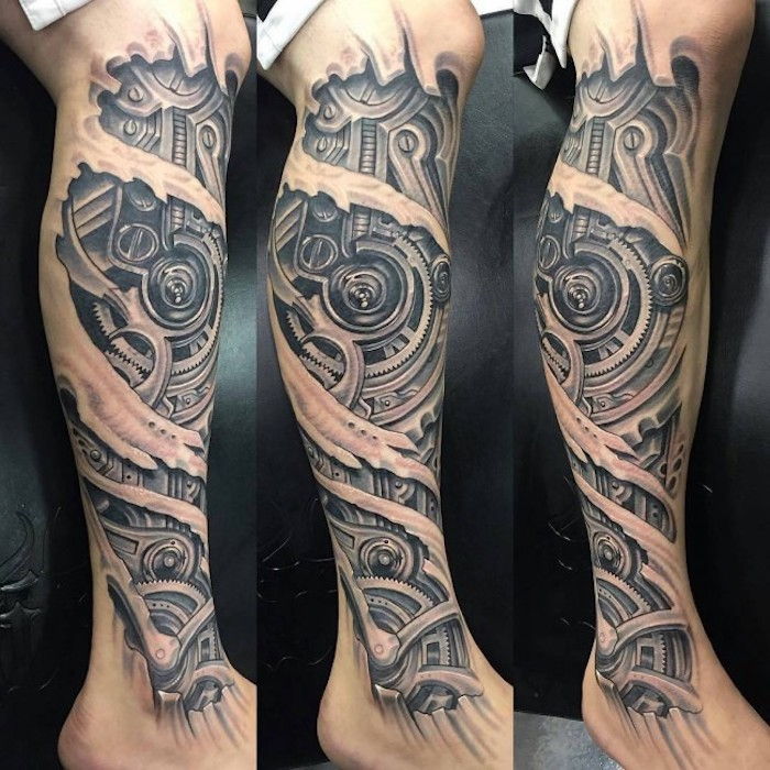 tatuaj tatuaj, tatuaj realist pe picior, tatuaje pentru bărbați