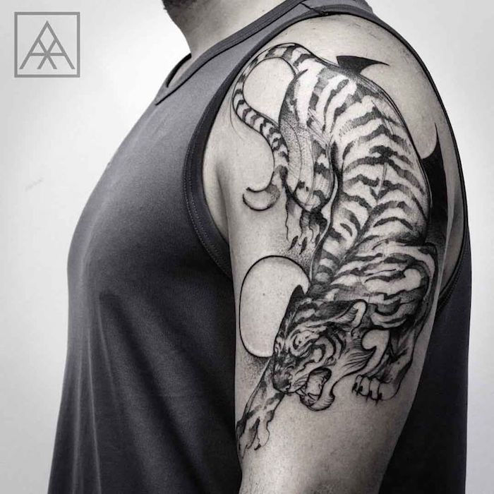 tetovanie hlavy tetovanie, človek, horné rameno, tetovanie tetovanie v čiernej a bielej