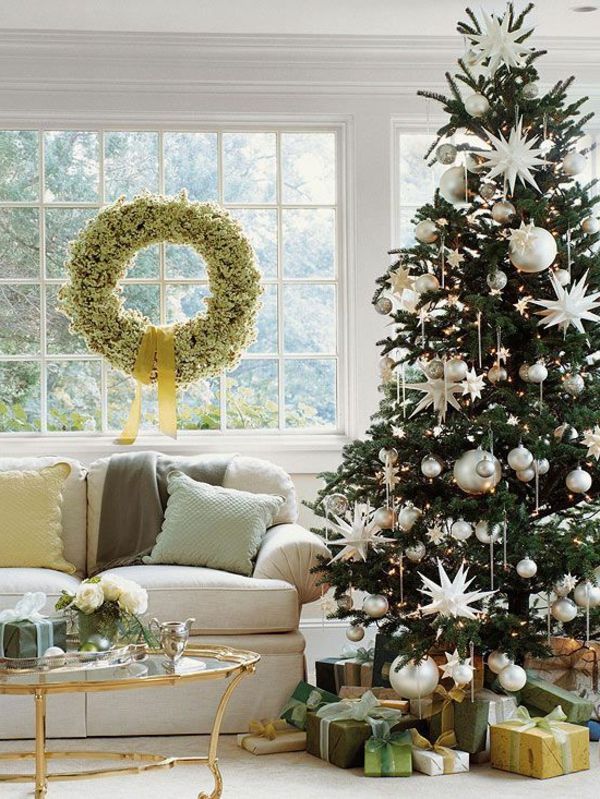 skvelý vianočný strom zdobenie-in-White