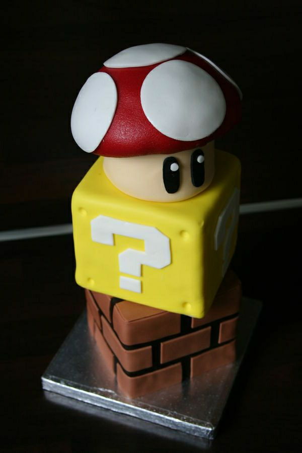 obleka torte - rojstnodnevna zabava-otroci-torta-zabava-super-mario-znaki-super-mario-pita Super Mario pita