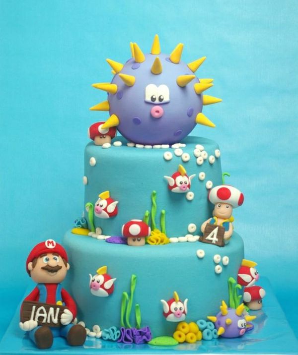 pyragai Papuoškite - gimtadienio-Kids-Didžioji pyragai-Order-super-Mario simbolių