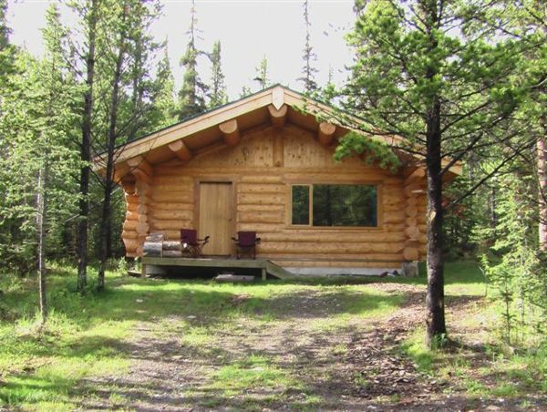 tradicinės architektūros Kanados rąstinis namelis-in-the-Forest