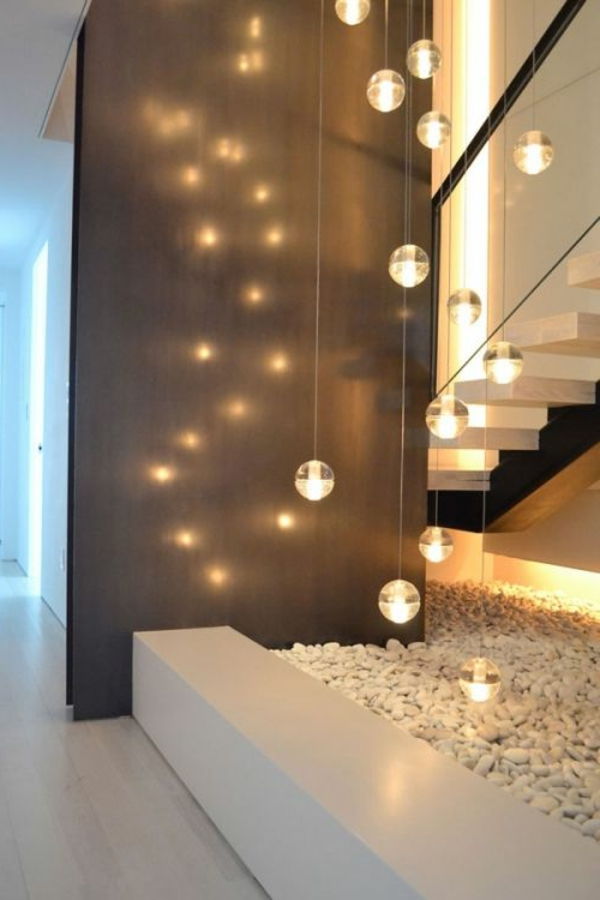 merdiven aydınlatma-ilginç duvar tasarımı