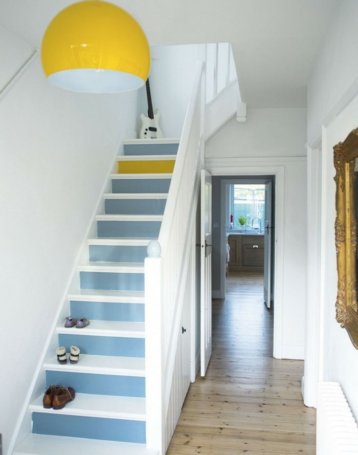 Renovujte schody a maľujte žltý luster