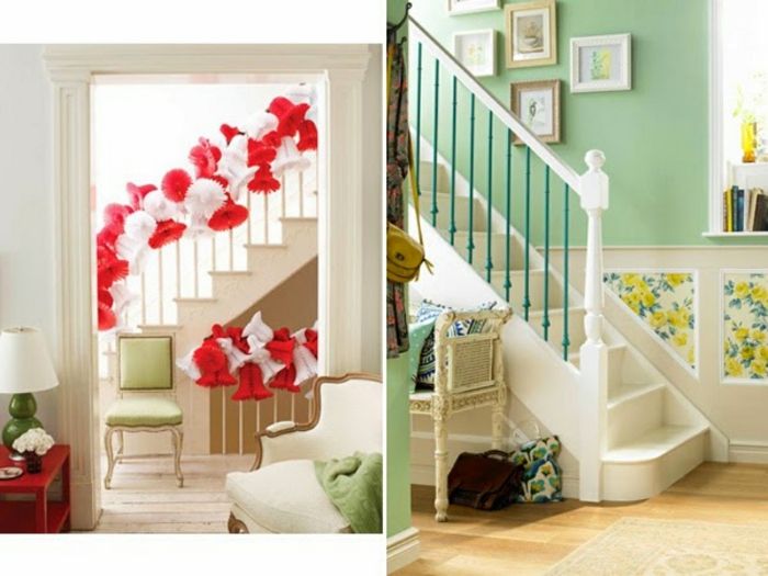 Merdiven resimleri - küçük merdivenleri süslemek için yaratıcı fikirler