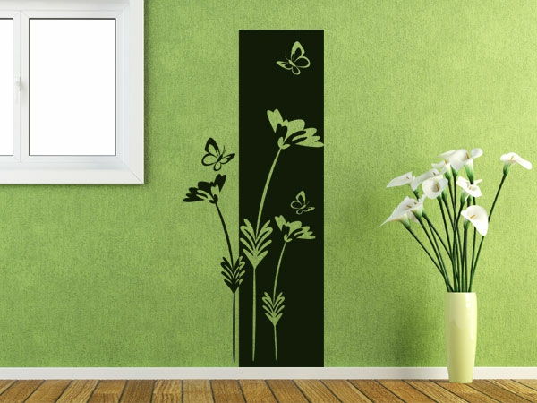 wandbannerpflanzemitschmett-väggkonstruktion-korridoren blommor