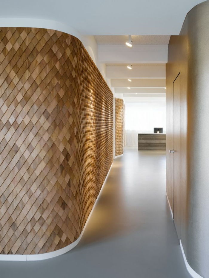 stenska plošča iz lesa, hodnik oblikovanje