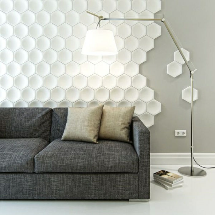 Pannello parete parete parete 3d pannello parete del pannello parete design-in-white-