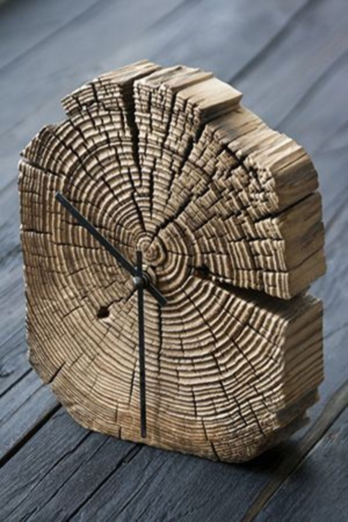 wall-clock-wood-black-pointer-z-kov-without-číslice-nespracované drevo