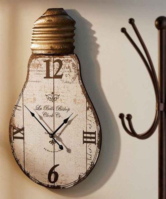wall-clock-wood-wall-clock-XXL-wall-clock-gluehbirne-vintage design-black-pointer-of-kov