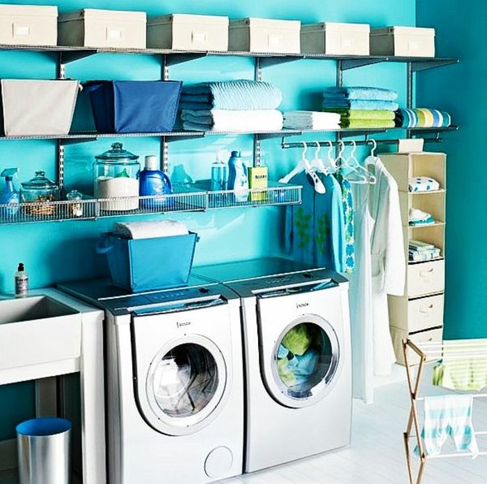 design azul-wall set-lavandaria e muitas prateleiras