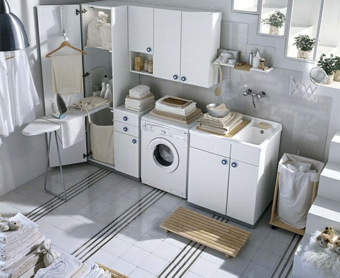 vaskeri-set moderne vaskemaskiner