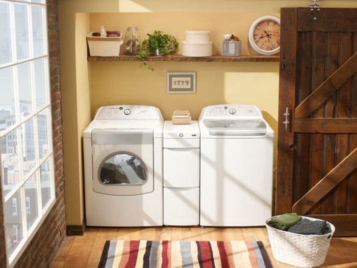 máquinas de lavar branco set-lavandaria