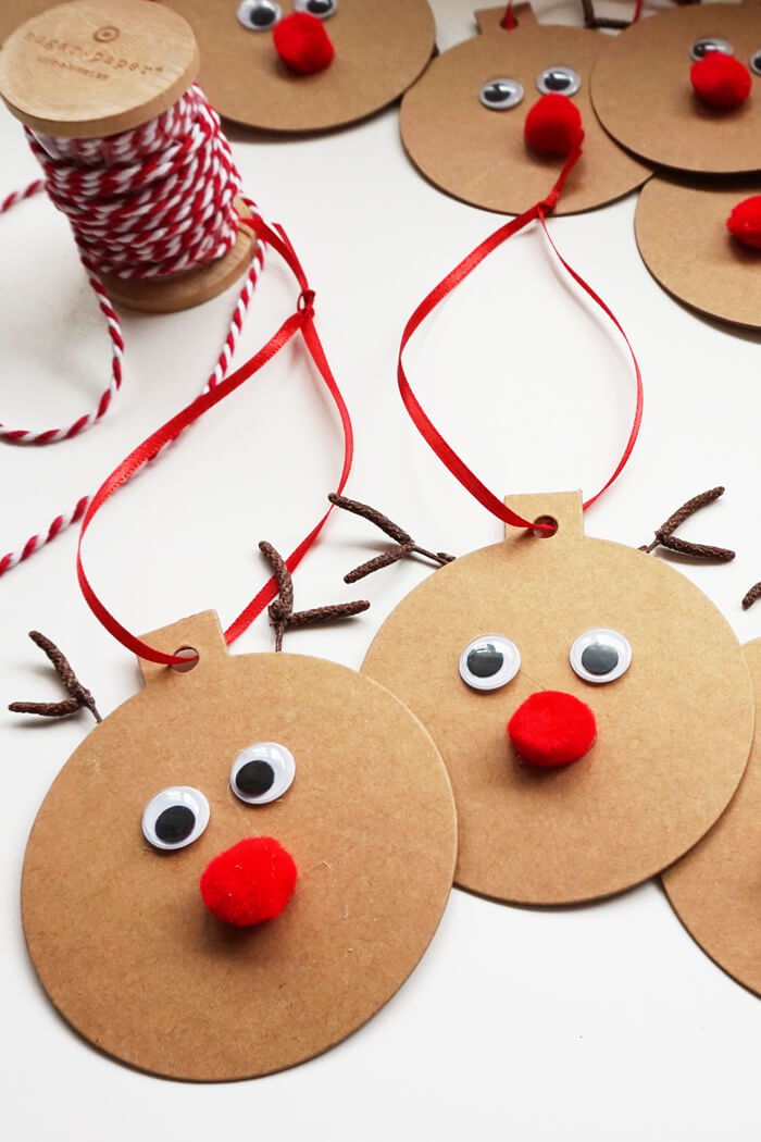 Urobte vianočné ozdoby s deťmi, robíte z nich Rudolph, zábavu pre deti a dospelých