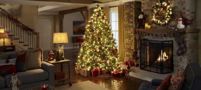 vianočný strom svetlo s osvetlenie vedenej
