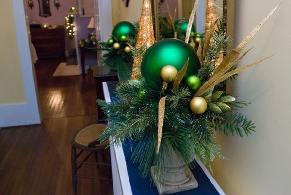 weihnachtsdeko-nápady-nádherné-zelené gule
