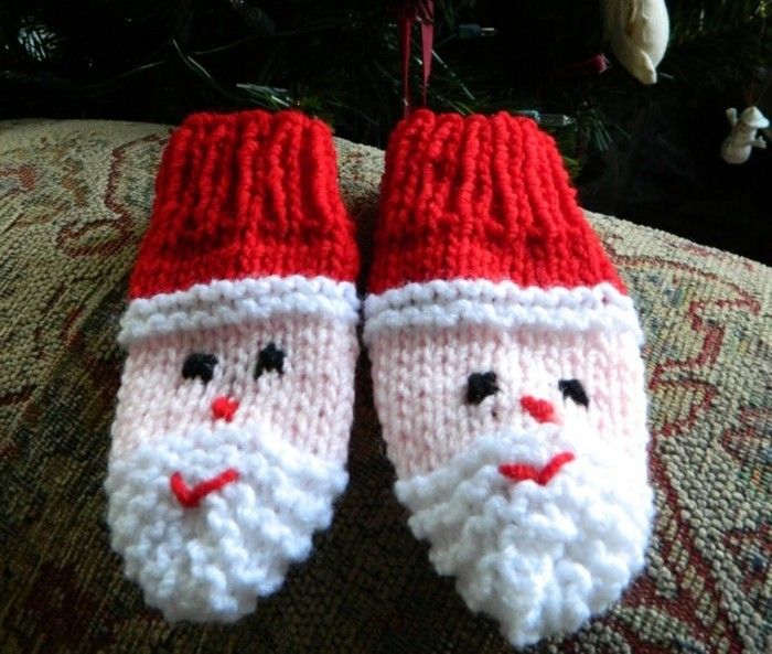 Papai Noel crochê meias-para-pequenas-bebês