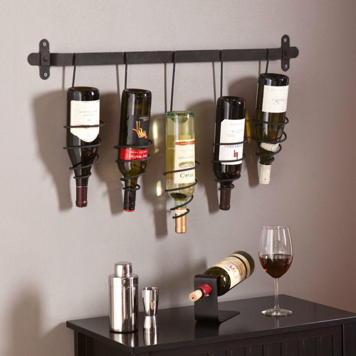 vin rafturi de lemn construi propriul raft de vin agățat sticle de vin atârnă pe perete vin alb