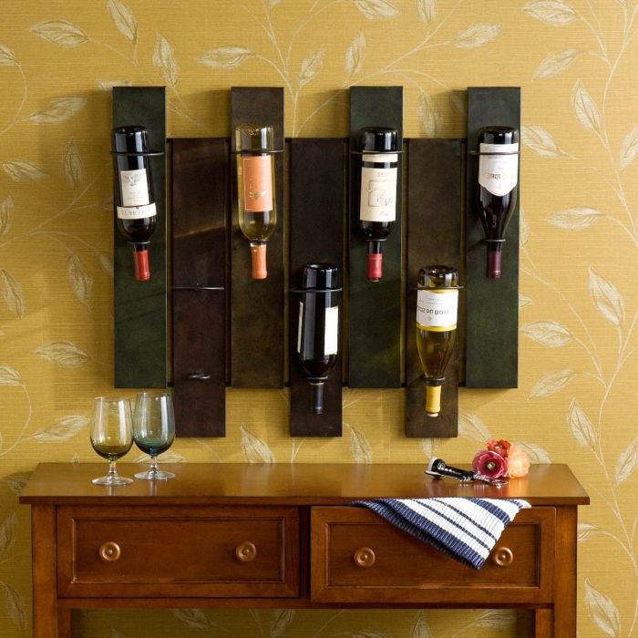 raft de vin pentru ideile de perete pentru șapte sticle sticlele trebuie să fie stocate viceverso