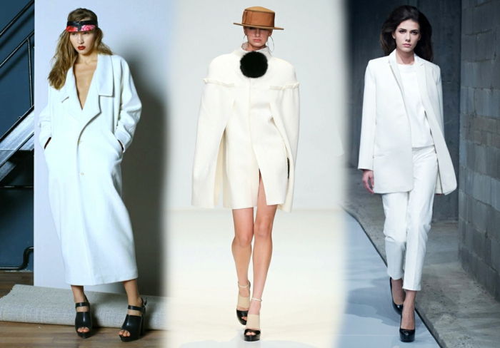 białe płaszcze różnych modeli damskie płaszcze zimowe Revue