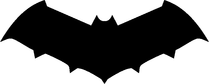 una dintre ideile pentru logo-urile unice de nebunie batman din 1989 - o lilieci negru