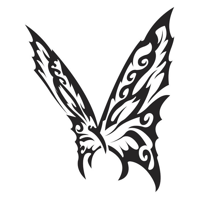 plaukiojantis juodas drugelis su dideliais juodais sparnais - puiki idėja dėl tema 