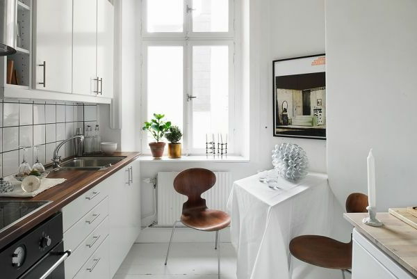 moderne design av en en-roms leilighet