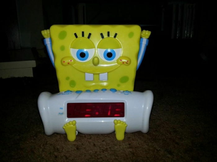 funny-alarmă ceas-ceas de radio pentru copii Ringer copii de alarmă ceas-cu-muzica-radio de alarmă ceas SpongeBob