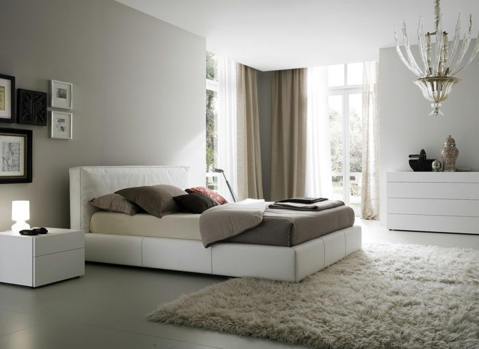 miegamojo baldų idėjos - balti baldai