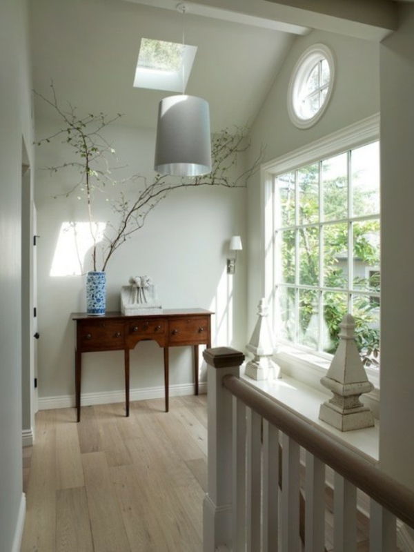 casa interno corridoio bianco design pianta con rami di albero
