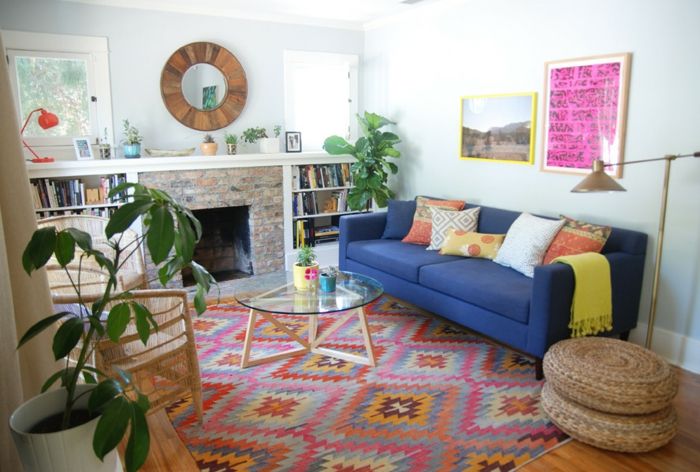 Živé nápady Obývacia izba: s modelovým kobercom, ktorý vo svojej obývačke vytvára viac čerstvé