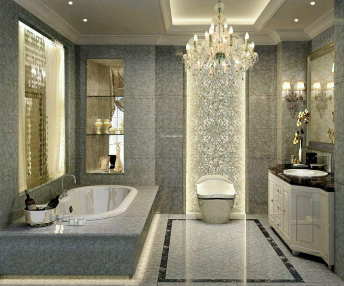 butas-SET patarimai-elegantiškas sietynas-in-vonios kambarys