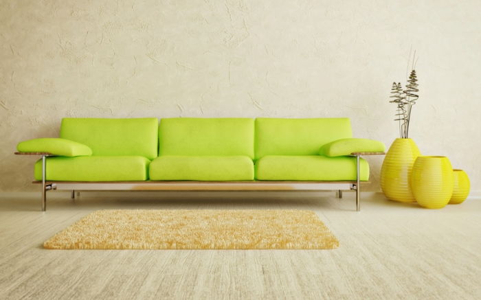 gyvenamasis kambarys-nustatyti-idėjos-Flash-sofa ir žalia