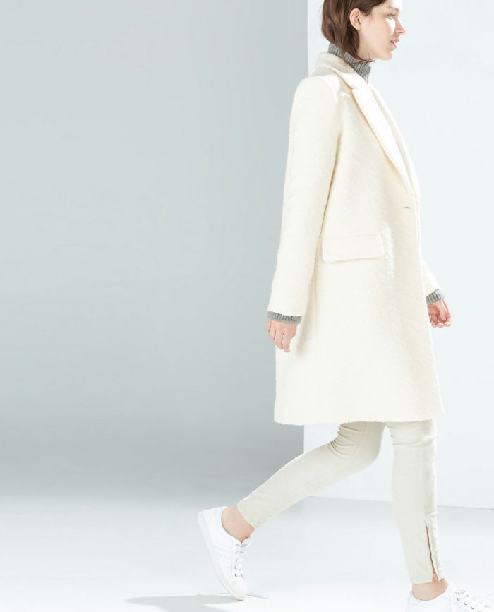 damskie wełny coat i biały Zara Collection