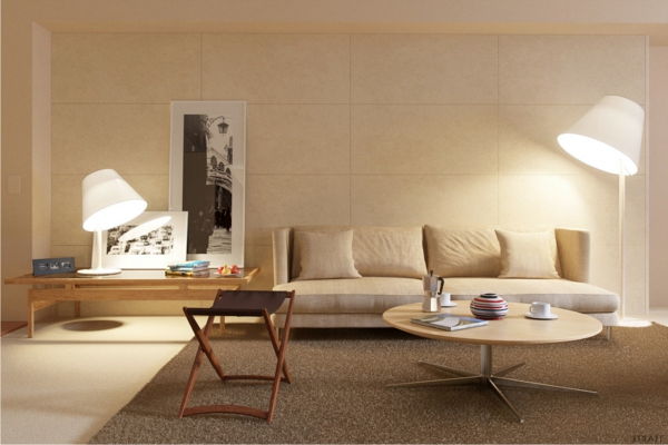 úžasné - a moderná - škrupina farba-in-the-obývačka