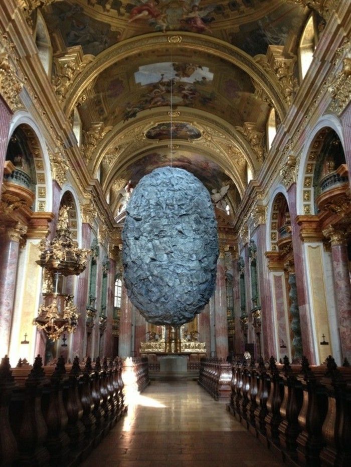 bella-barocco dell'epoca-architettura-Chiesa gesuita-in-Vienna-Austria