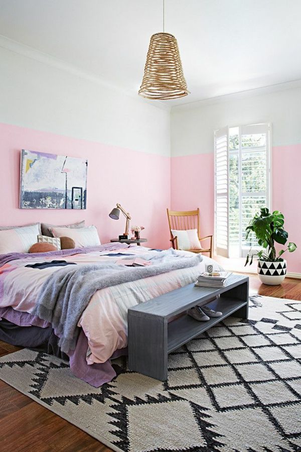 vakker-vegg design-i lys rosa-und_grau-roms-set