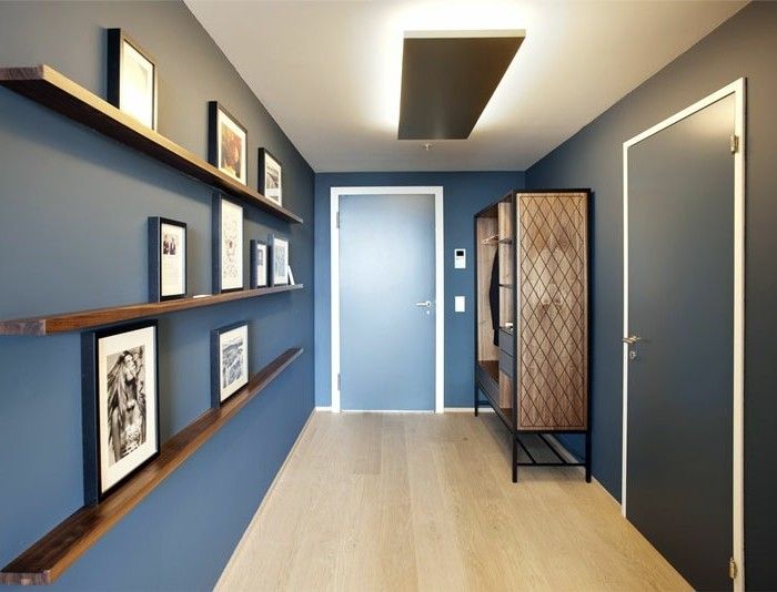 vakker-modell-corridor design-kreativ-design interiør-farge-bensin