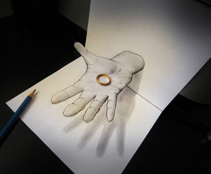 tegninger-med-blyant-en-vakker hånd