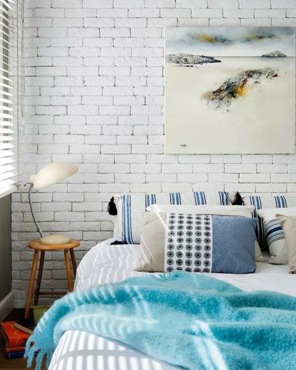 maruz duvar yatak odalı-in-beyaz